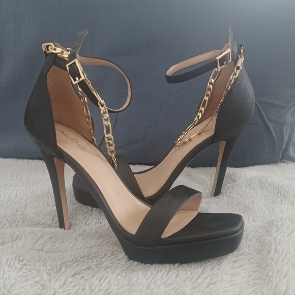 Aldo ScarletteChain Black Stilettos - Picture 2 of 7